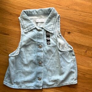 Zara blue jean 11-12 tank top NWT